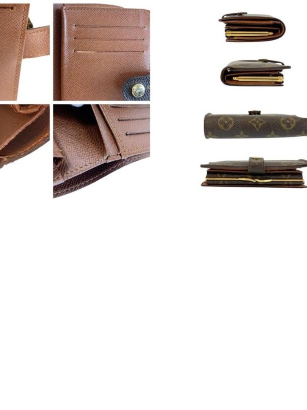 Louis Vuitton Monogram Porte Monnaie Viet Viennois Brown Fold Wallet Compact - Picture 9 of 9